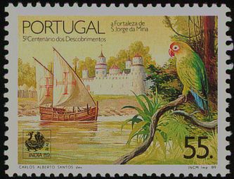 Som gammel kolonimagt har Portugal udgivet dette frimærke, hvori den Rødhovedet dværgpapegøje (Agapornis fischeri) af ukendte årsager også indgår som motiv, idet Portugal havde besiddelser i andet regi